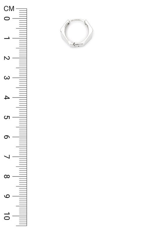 Geo Surface Small Ear Hugger Hoops