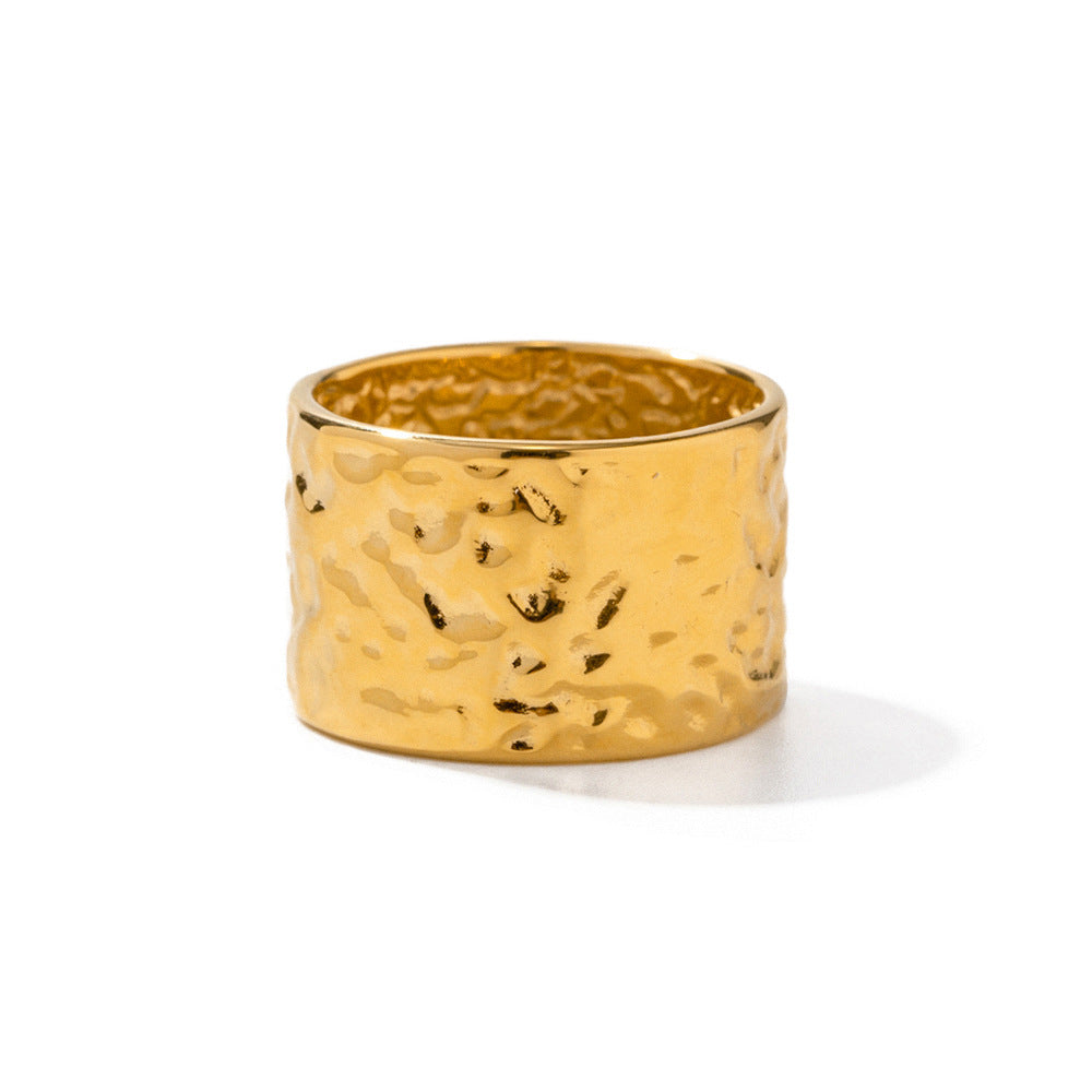 18K Gold Trendy Fashion Lava Design Ring