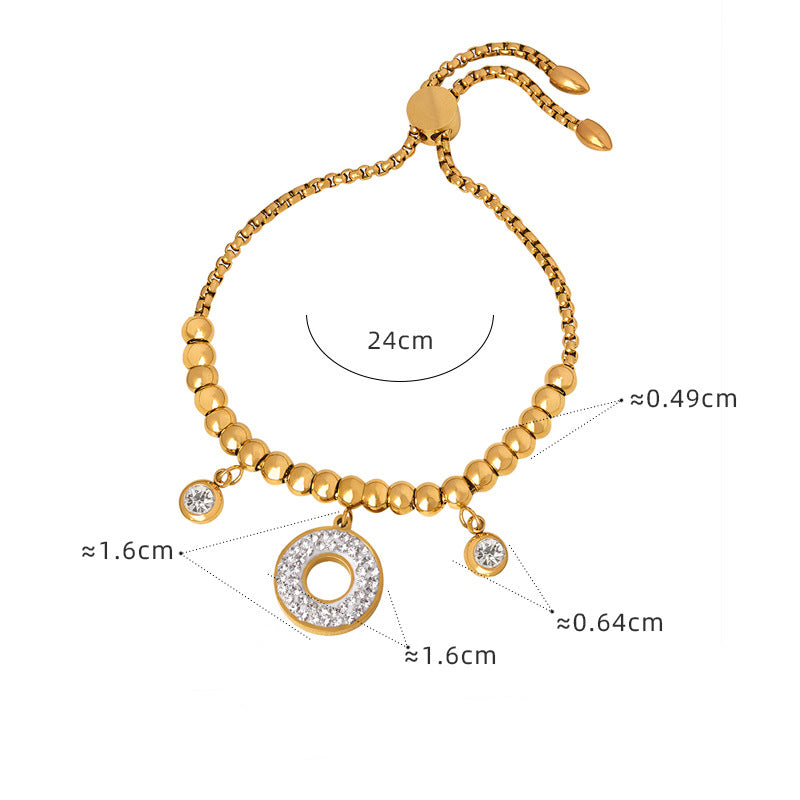 18K gold exquisite fashion heart/star/palm/round/ball/pearl design bracelet