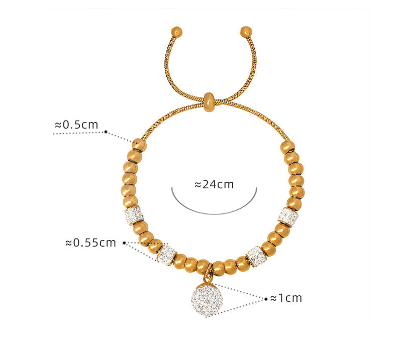 18K gold exquisite fashion heart/star/palm/round/ball/pearl design bracelet