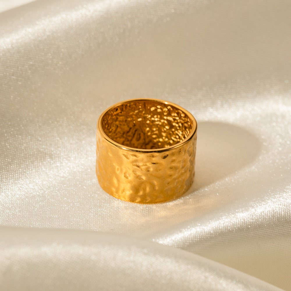 18K Gold Trendy Fashion Lava Design Ring