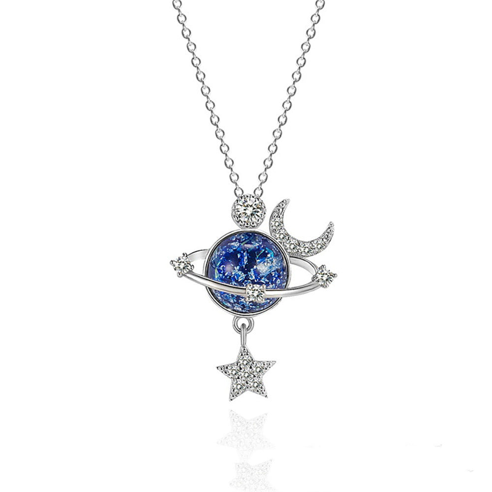 Mother's Day Simple Cosmic Planet Design Necklace