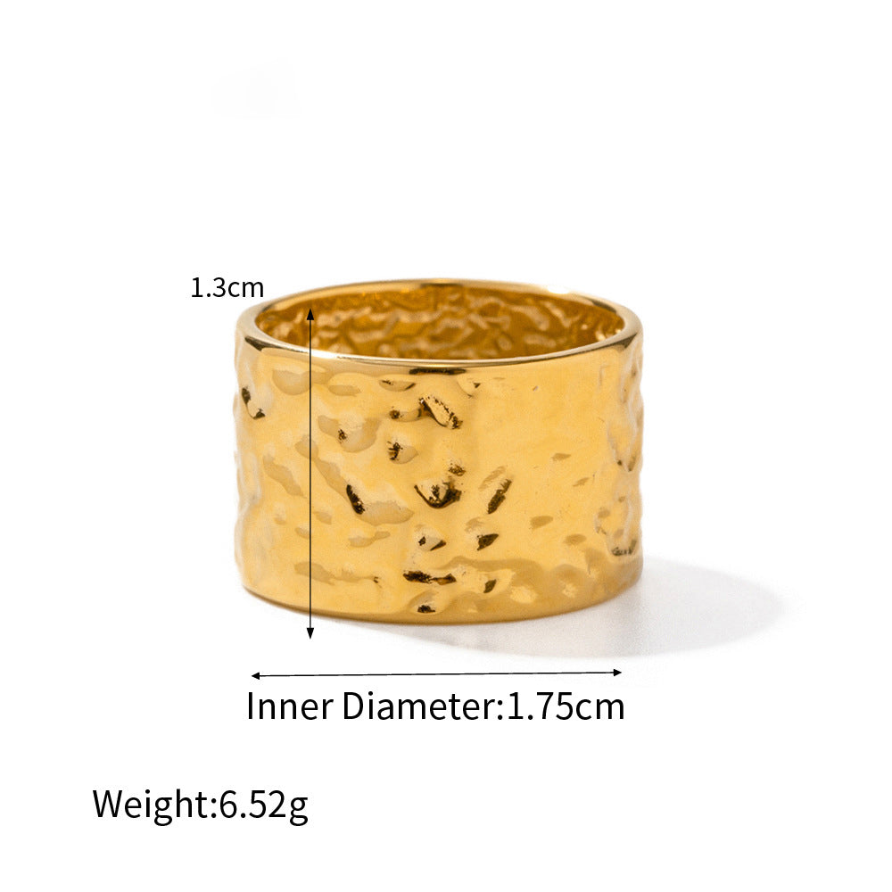18K Gold Trendy Fashion Lava Design Ring