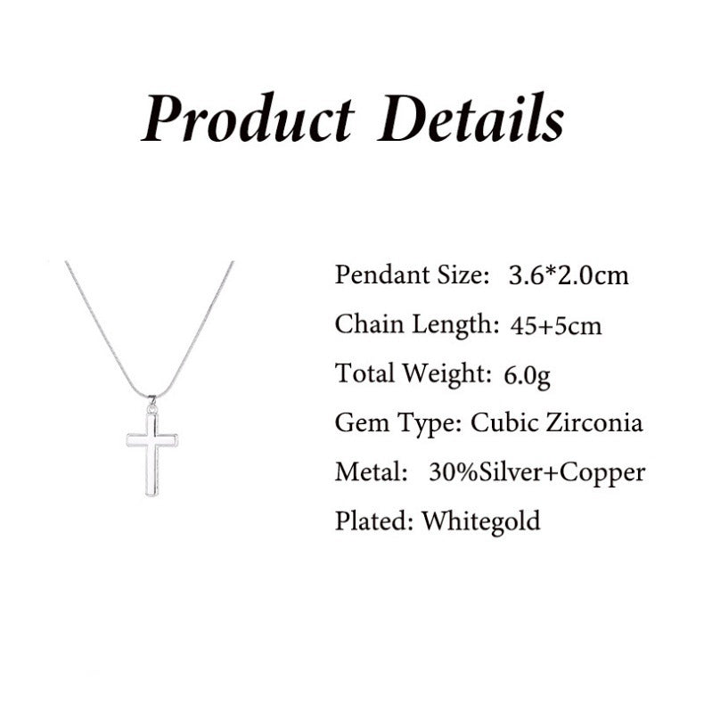 Trendy Trendy Cross Gift Box Pendant Necklace for Beloved Grandson