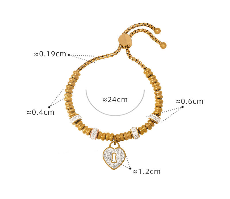 18K gold exquisite fashion heart/star/palm/round/ball/pearl design bracelet