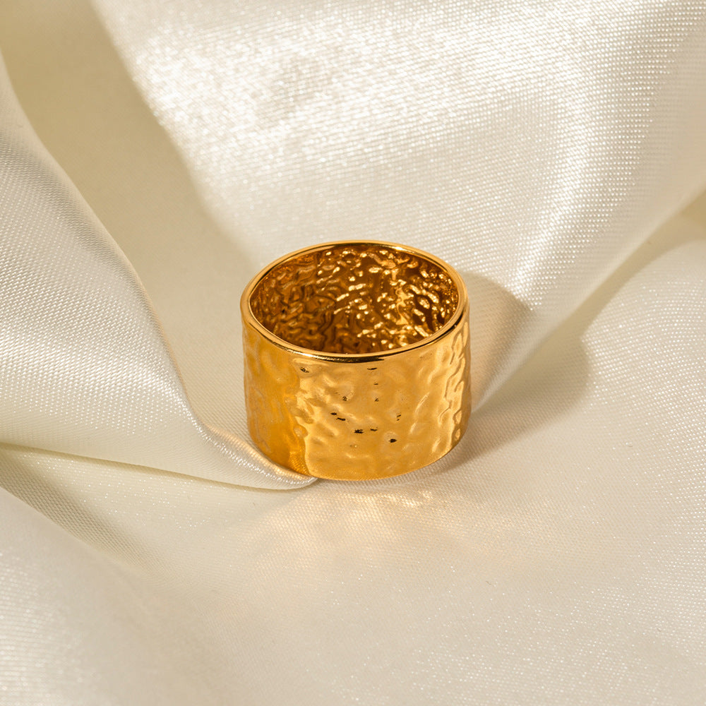 18K Gold Trendy Fashion Lava Design Ring