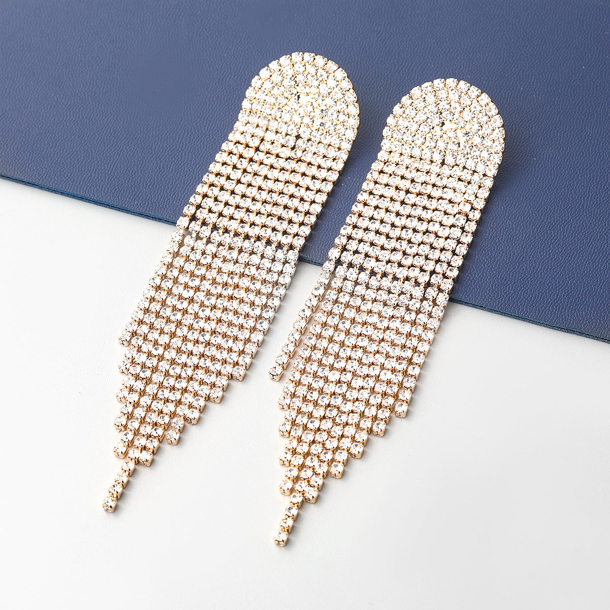 Super Sparkling Diamond Long Earrings