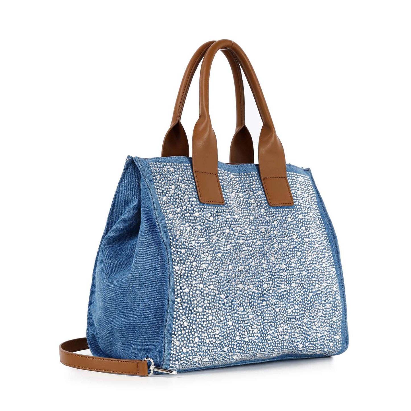 Rhinestone Denim Fashion Tote