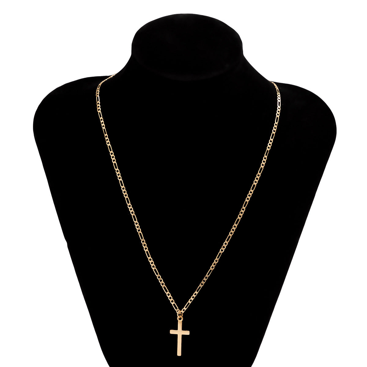 Simple Fashion Cross Design Hip Hop Pendant Necklace