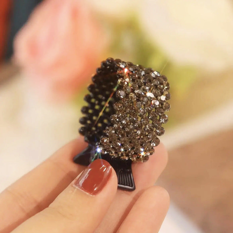 Fixed Artifact Black Rhinestone Hair Clip