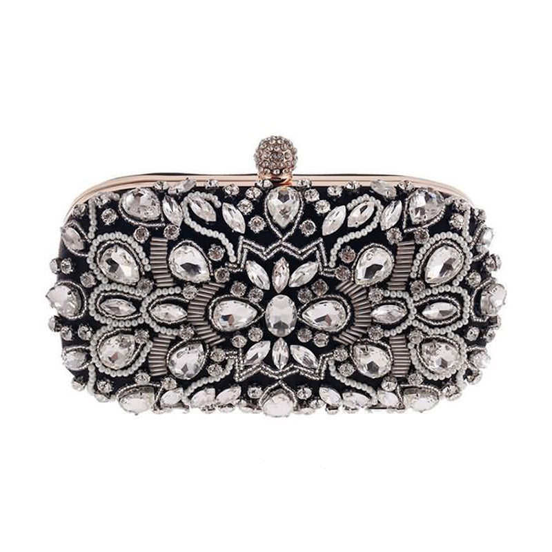 Diamond-studded ladies banquet evening bag