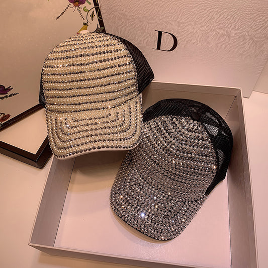 Fashion Rhinestone Pearl Casual Hat