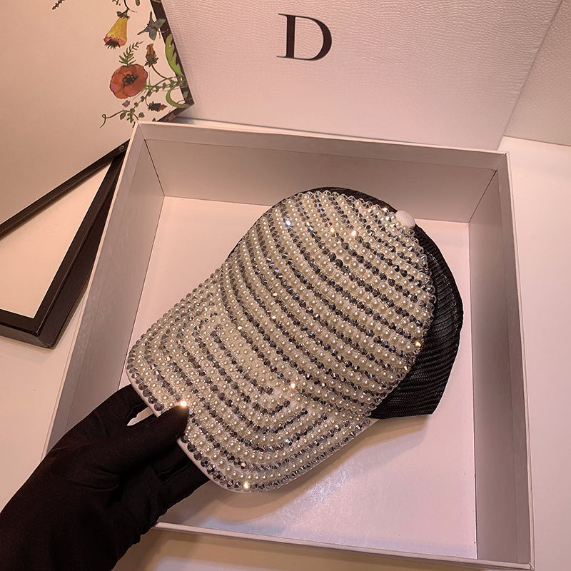 Fashion Rhinestone Pearl Casual Hat