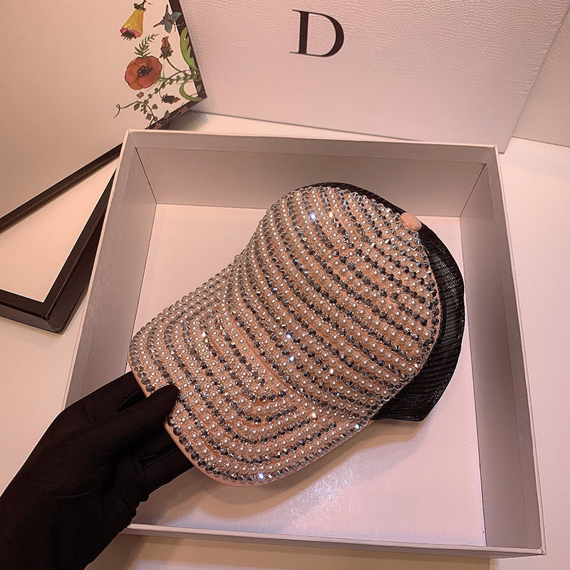 Fashion Rhinestone Pearl Casual Hat