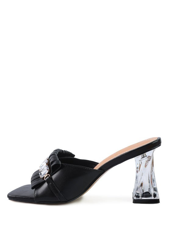 FANTASY CLEAR HEEL JEWEL SANDAL