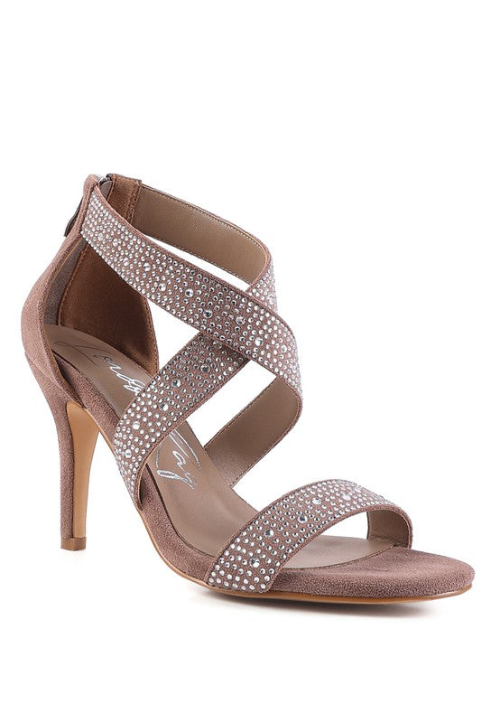 QUEEN BEE Rhinestone High Heeled Sandal