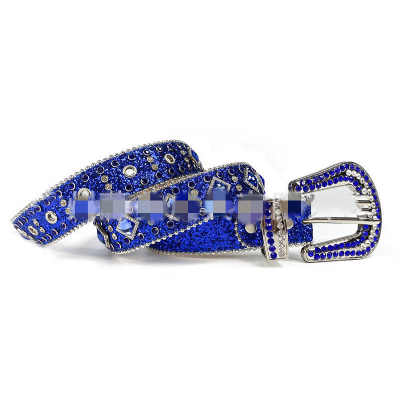 Pin Buckle Fashion Rhinestone Denim Belt