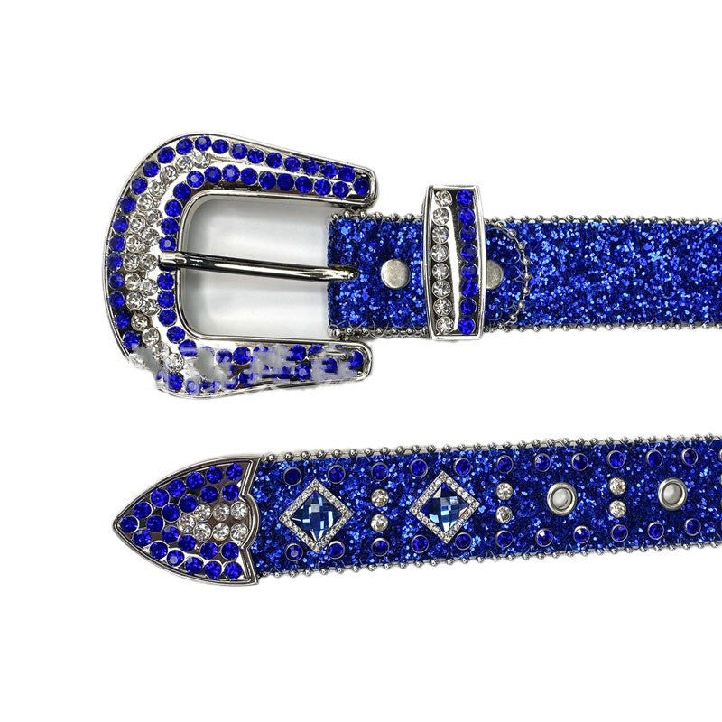 Pin Buckle Fashion Rhinestone Denim Belt