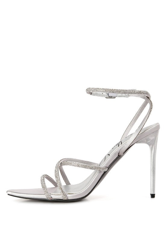 Dare Me Rhinestone Embellished Stiletto Sandals