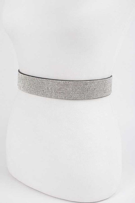 Plus Size Rhinestone Snap Fashion Belt