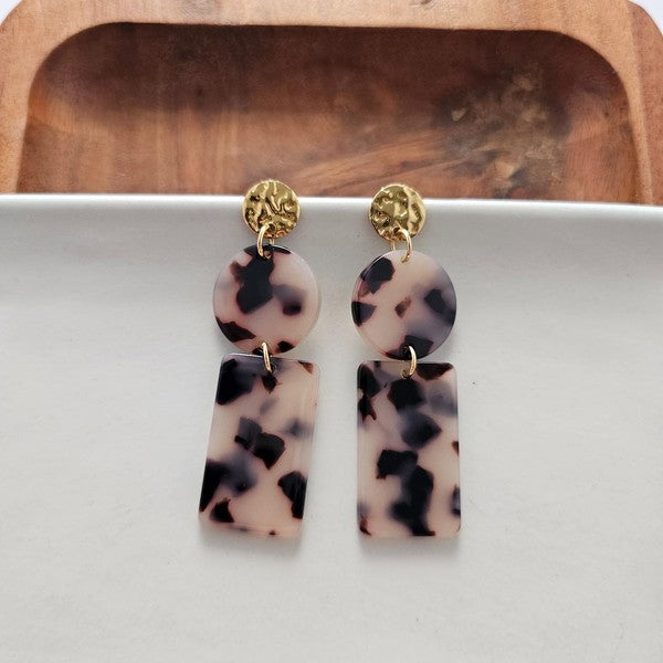 Nora Earrings - Blonde Tortoise