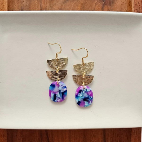 Elena Earrings - Purple Party