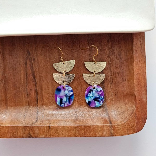 Elena Earrings - Purple Party