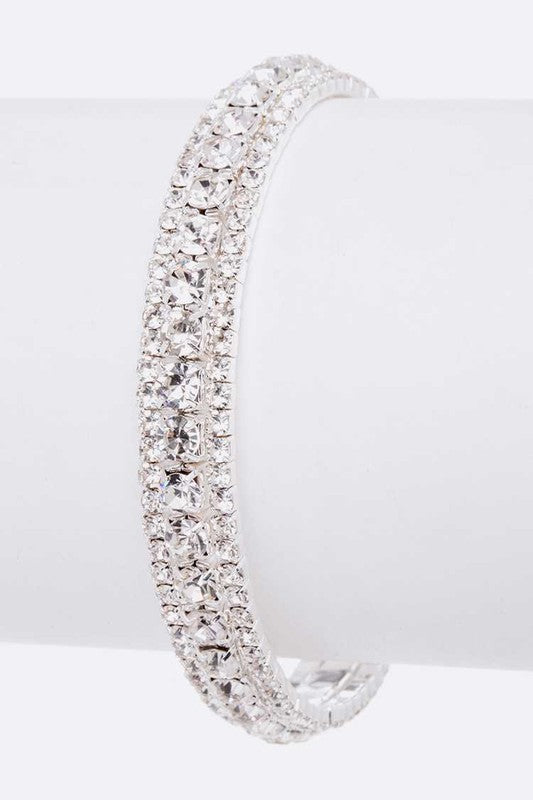 Rhinestone Bridal Cuff Bracelet