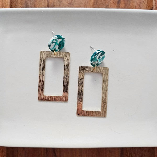 Rebecca Earrings - Sea Green