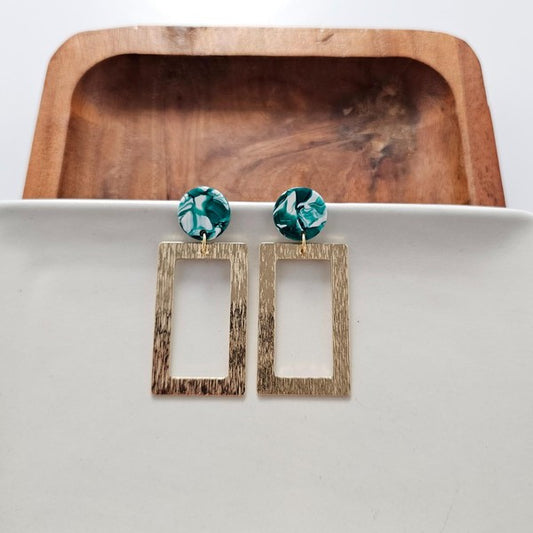 Rebecca Earrings - Sea Green