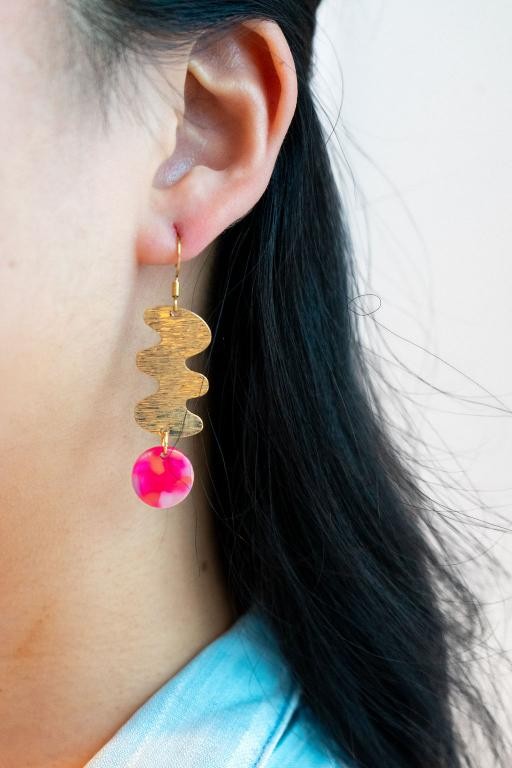 Hazel Earrings - Tropical Pink