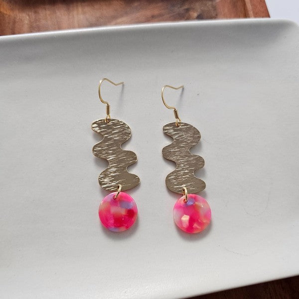 Hazel Earrings - Tropical Pink