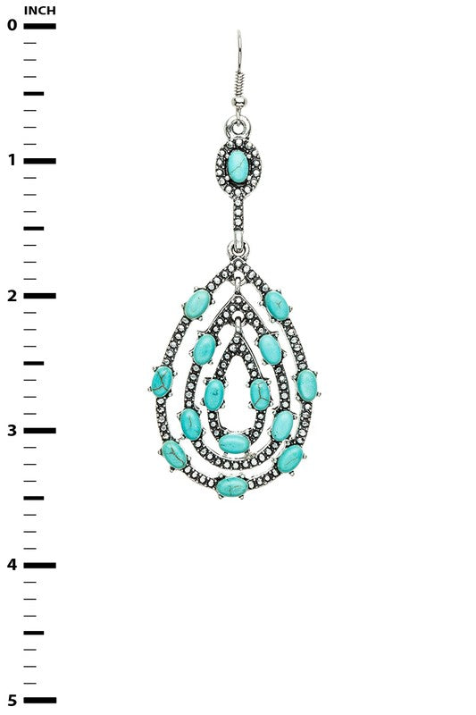 Turquoise Pave Iconic Earrings