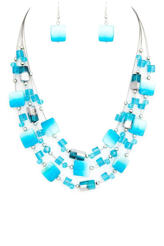 Mix Shell Layered Necklace Set