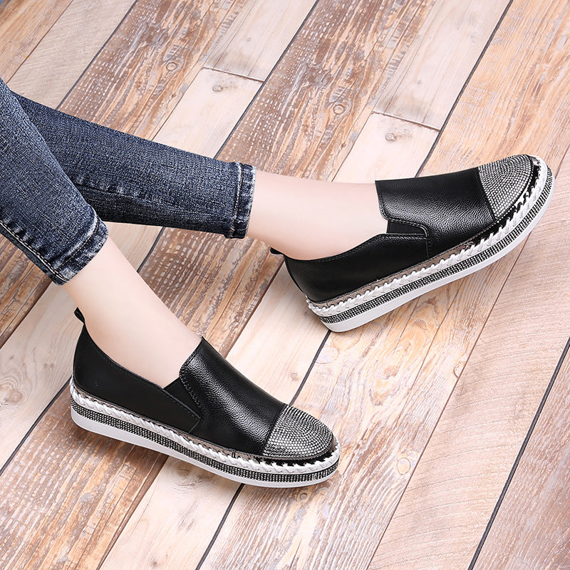 Rhinestone Flat Casual Shoes