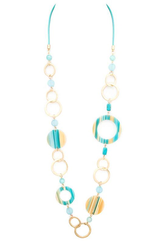 Mix Link Long Necklace Set