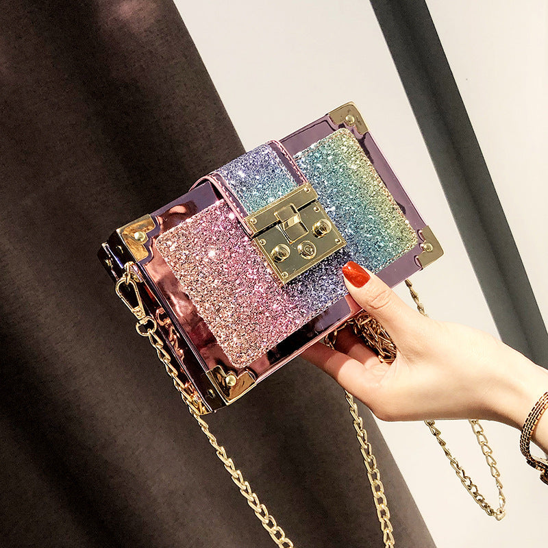 Sequins cool all-match one-shoulder messenger bag