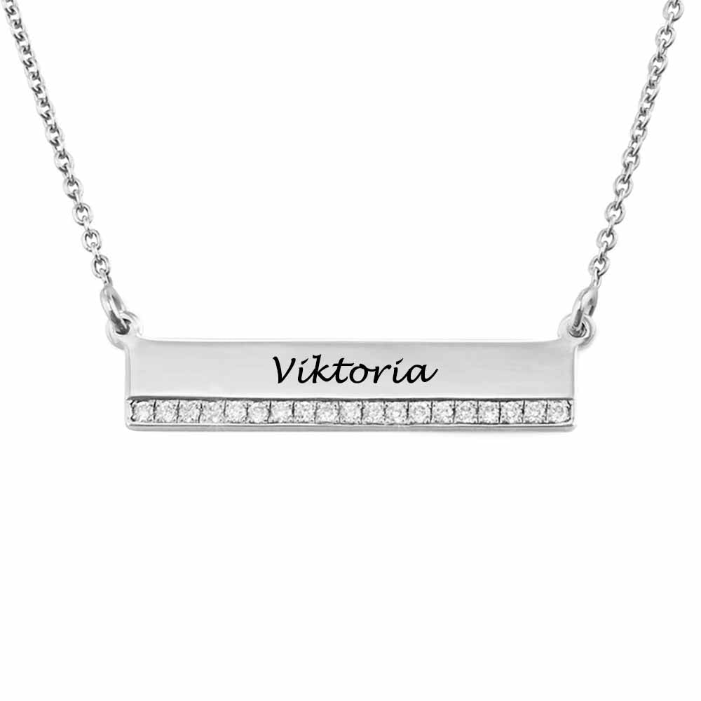 Diamond Bar Necklace