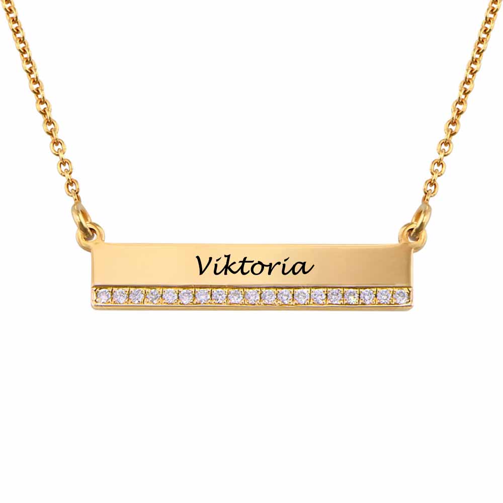 Diamond Bar Necklace