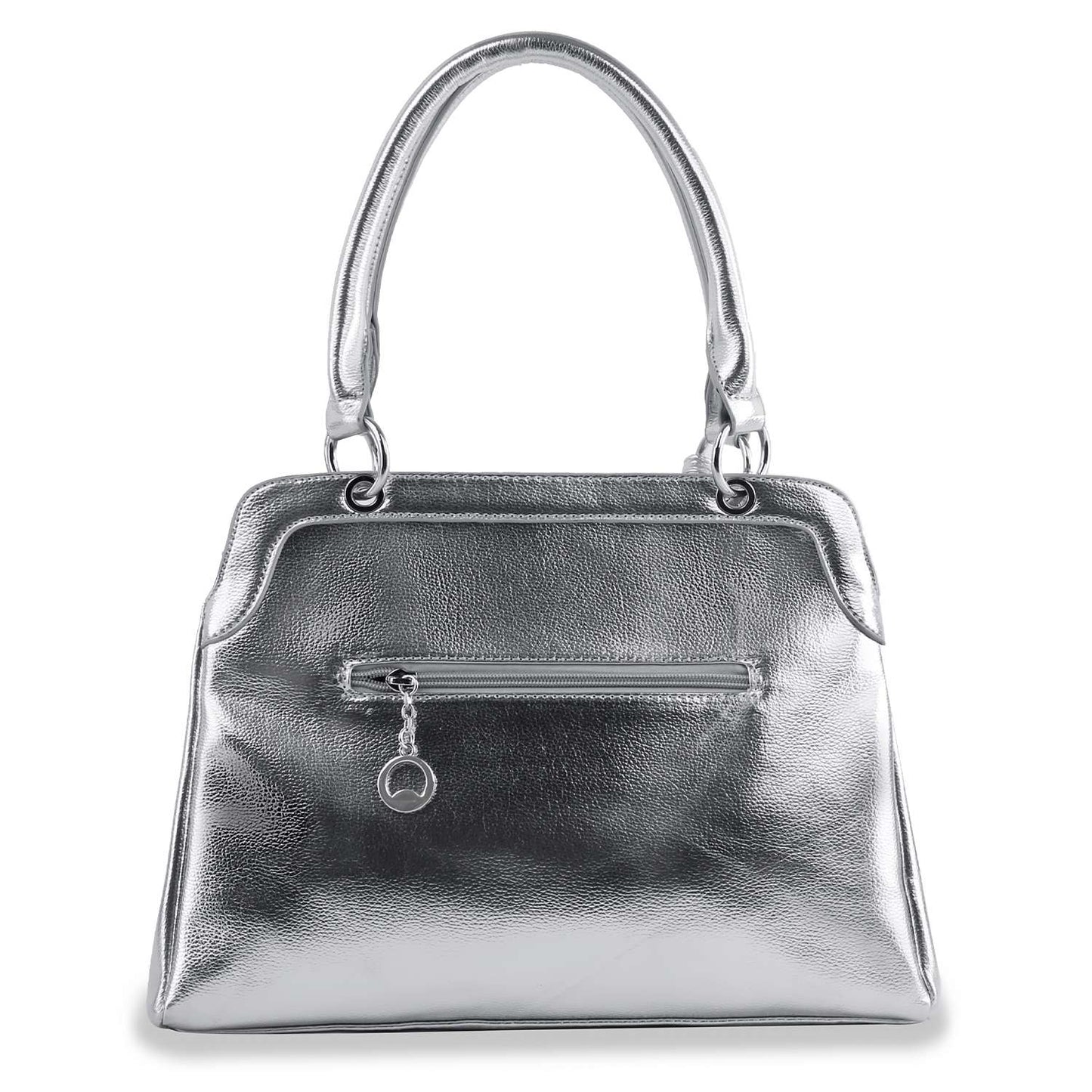 Rhinestone Accented Pleated Hand Tote