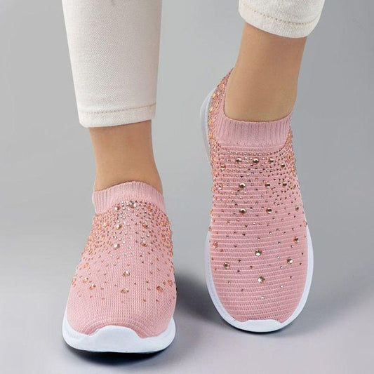 Rhinestone Flyknit Sneakers