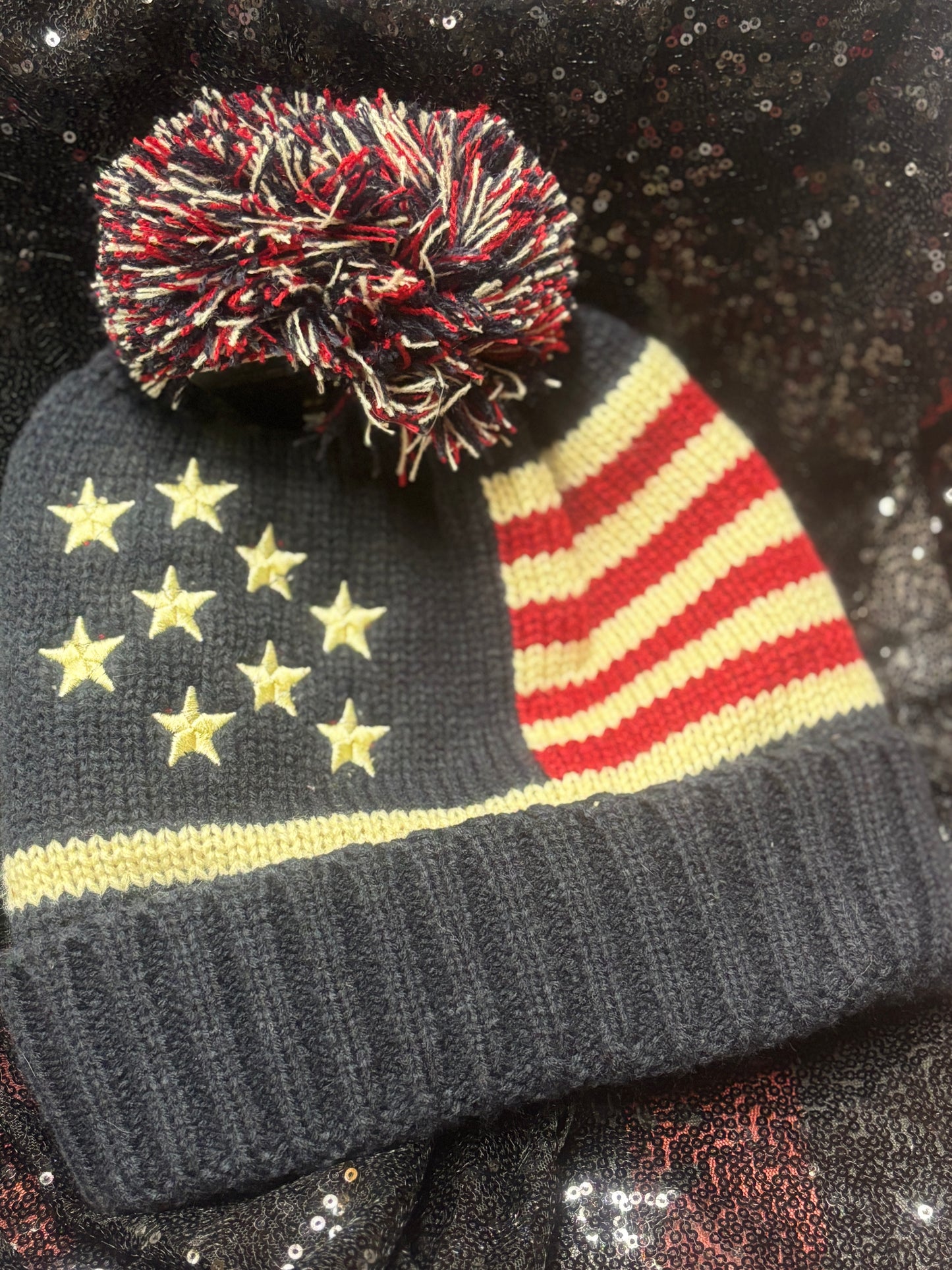 Fleece lined Flag Stocking Cap