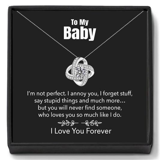 Eternal Star Diamond and Zircon Gift Box Pendant Necklace for My Baby