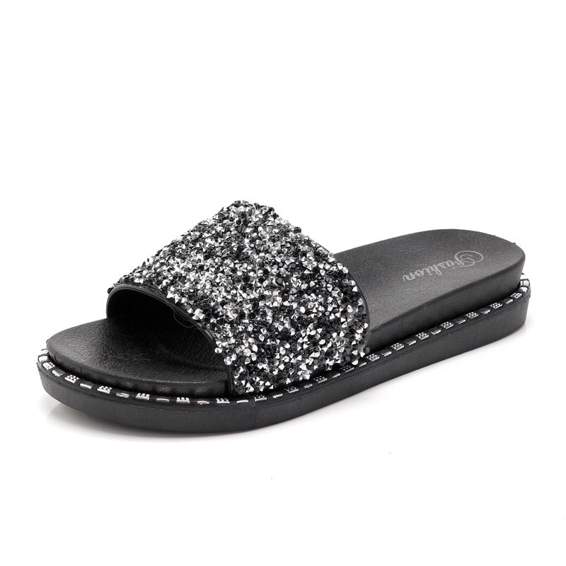 Women's Rhinestone Sequined Sandals