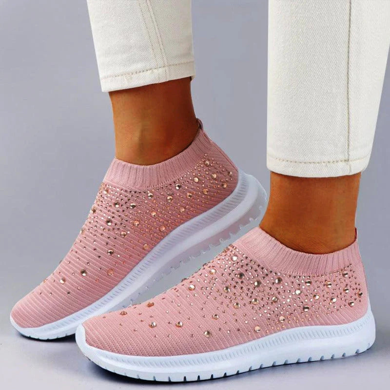 Rhinestone Flyknit Sneakers