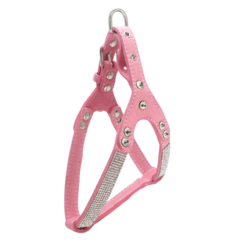 Rhinestone pet chest strap / harness