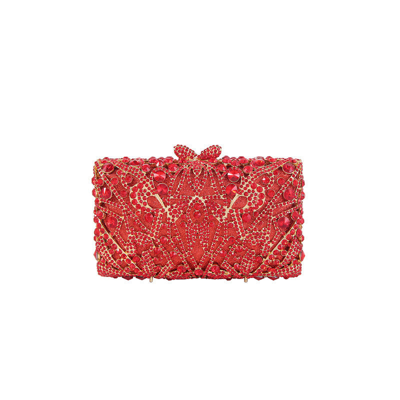 Cutout Rhinestone Girl Diamond Evening Bag