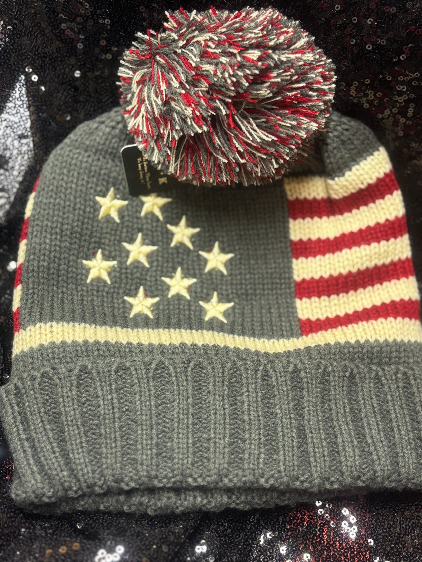Fleece lined Flag Stocking Cap