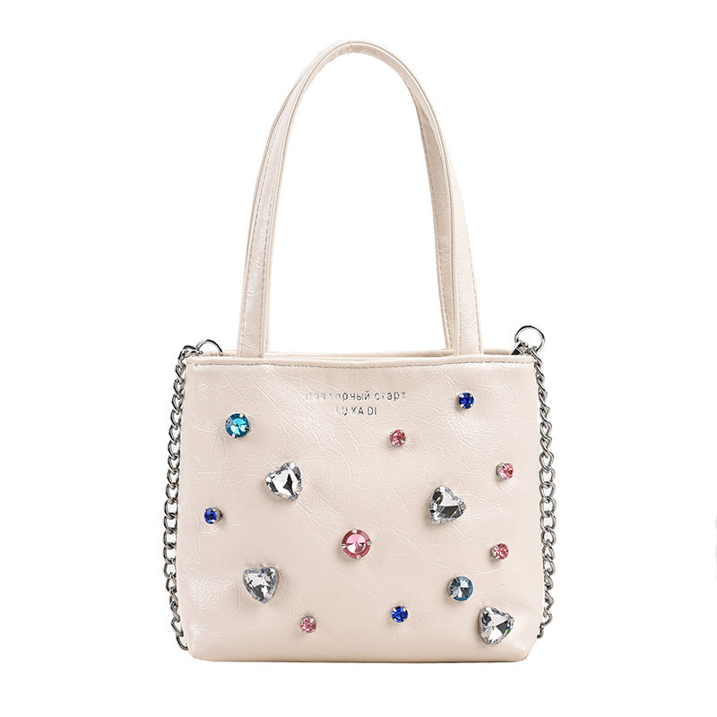 Niche Texture Portable Rhinestone Bag Women