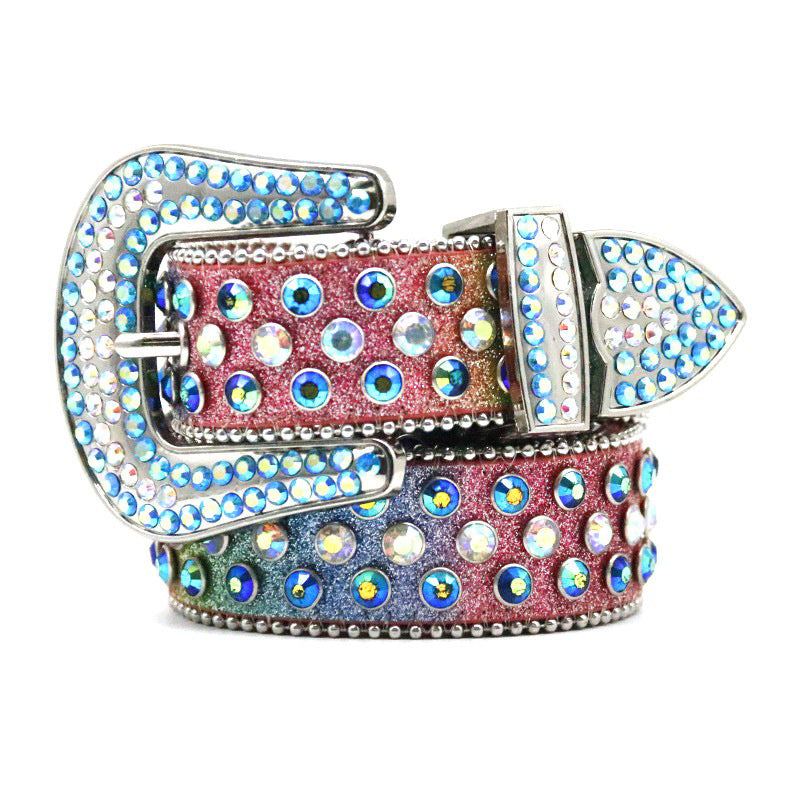 Fashion Personality Women's Thin Belt Rhinestone